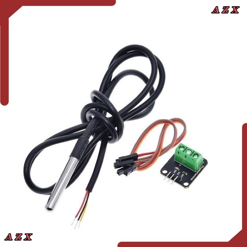 ใน กทม DS18B20 Digital Temperature Sensor Probe Waterproof โพรบวัดอุณหภูมิ DS18B20 แบบกันน้ำพร้อมส่ง