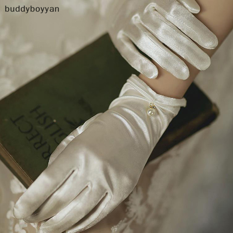 Bbth ผู้หญิงงานแต่งงานเจ้าสาวถุงมือสั้น Sa Full Finger ข้อมือความยาวถุงมือ Vary