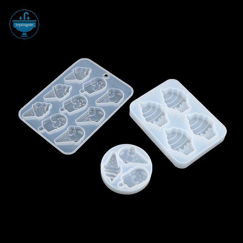 [trysingoin] DIY ไอศกรีมไอติมแม่พิมพ์ซิลิโคนอาหาร Cabochon DIY Decoden อุปกรณ์ VN