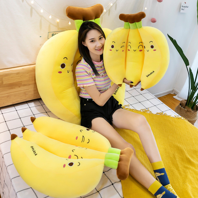 [ติ๊กต๊อก ขายร้อน] ของเล่นตุ๊กตากล้วยจําลองสร้างสรรค์ขนาดใหญ่เบาะโซฟาหมอนผลไม้
