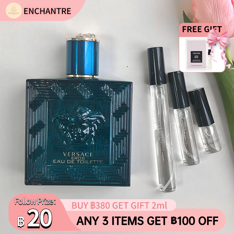 【สปอตสินค้า】น้ําหอมแท้100% Versace Eros for men / Pour Homme EDT 2ml/5ml/10ml น้ำหอมสำหรับผู้ชาย น้ําหอมแบ่งขา น้ําหอมจ
