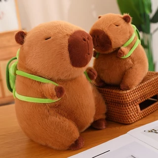 BHQ capybara ตุ๊กตา ตุ๊กตาคาปิบาร่า 23/35/45cm พร้อมกระเป๋าเป้สะพายหลัง