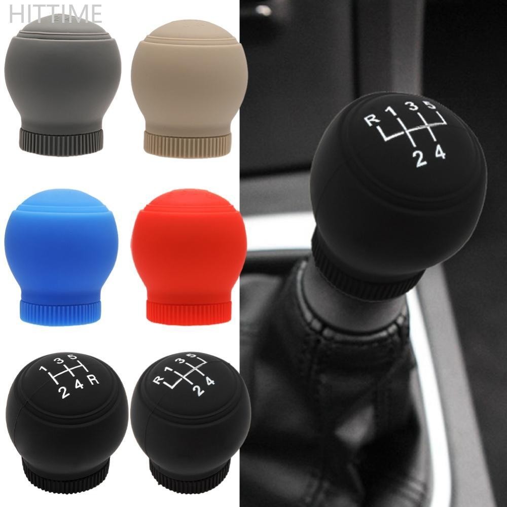 Hittime Universal รอบ 5/6 ความเร็วซิลิโคนรถเกียร์ Shift COLLAR Shift Knob Grips ฝาครอบ Shift Lever ตกแต่งฝาครอบอุปกรณ์เสริม MT C4G6