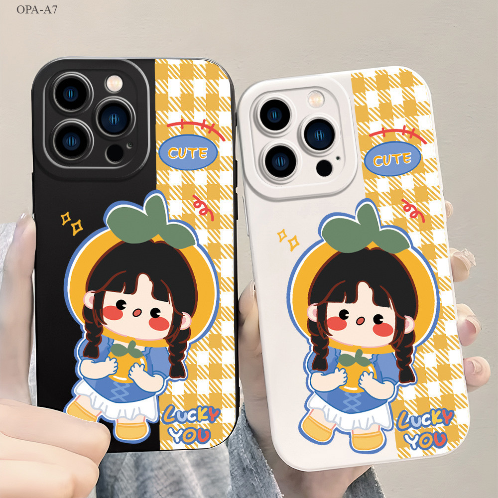 OPPO A7 A5S A12 A9 A31 A3S A53 A15 A15S A16 A93 A76 A36 A96 A57 A77S Reno 8Z 7Z 5G 2020 2022 เคสออปโป้ Girl เคส