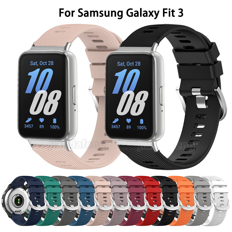 สายรัดซิลิโคนอ่อนนุ่มแบบสปอร์ตสําหรับ Samsung Galaxy Fit3 Fit 3 SM-R390