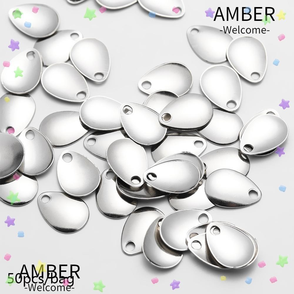 Amber เหยื่อตกปลานิกเกิล ประดับเลื่อม 50 ชิ้น
