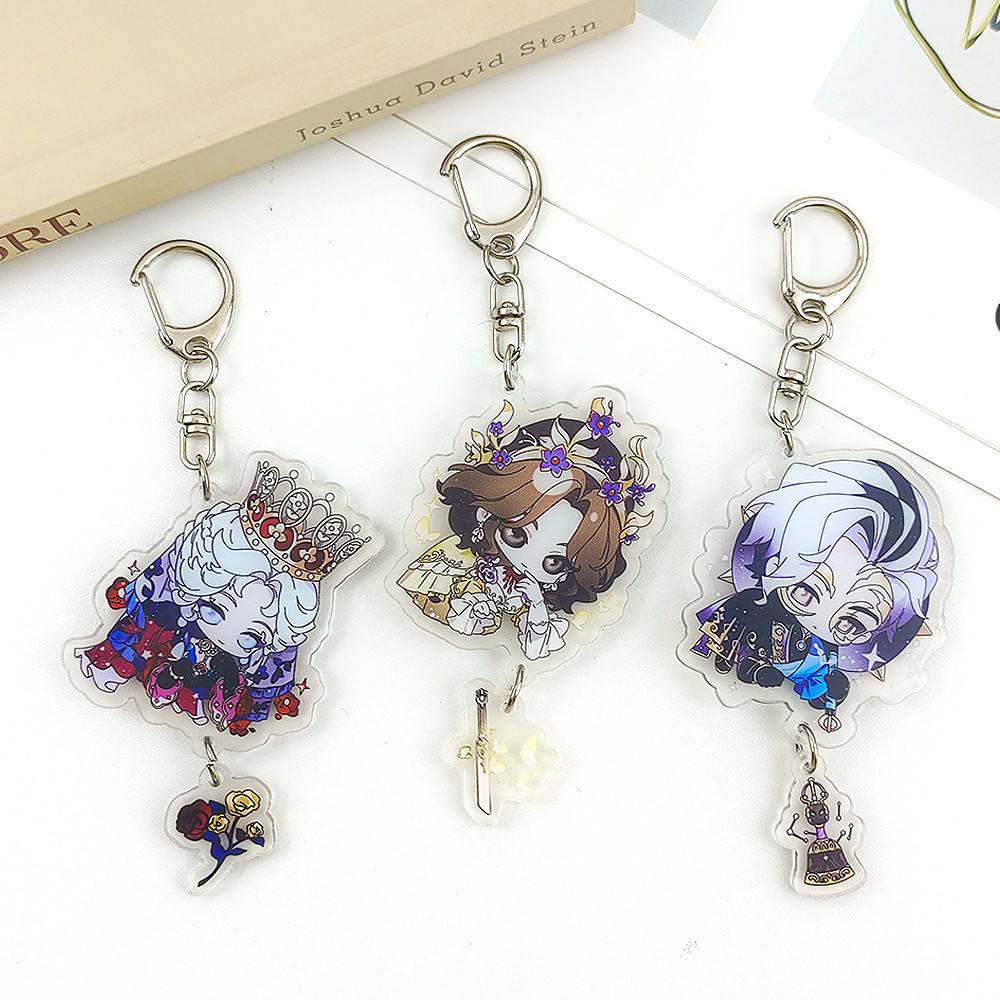 เกม Identity V อะนิเมะ Key แหวน Joseph Desulniers Grace การ์ตูนตัวเลข Key Holder สองด้านอะคริลิคตัวอักษร Key Chain คอสเพลย์ของขวัญ