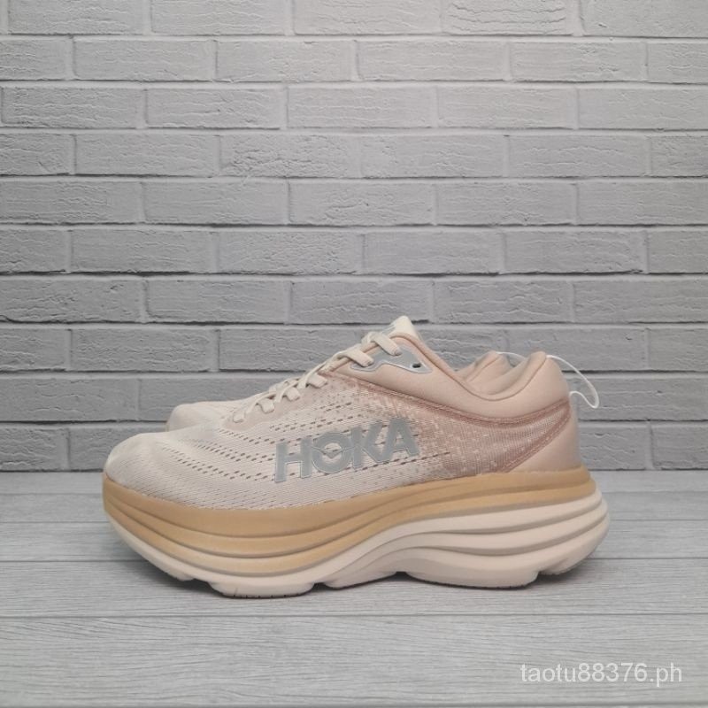 Hoka ONE Bondi 8ขยับทราย eggnog รองเท้า JM1S