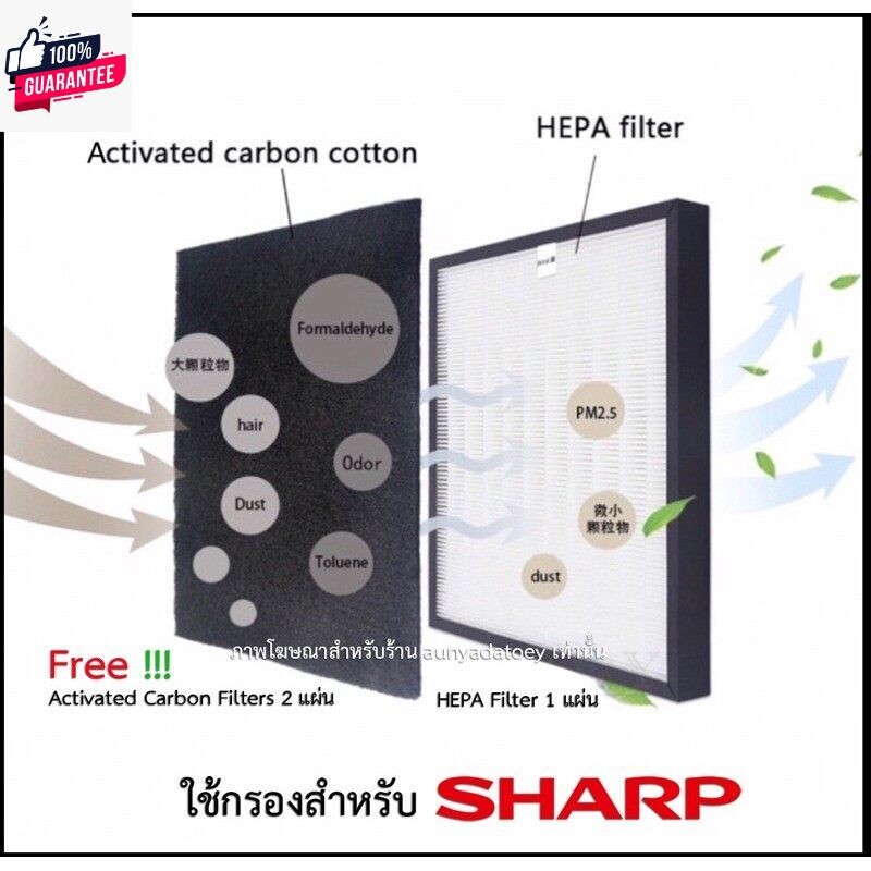 genuine สำหรั แผ่นกรอง ไส้กรองอากาศ sharp FZ-D40HFE、FZ-D40DFE、FZ-G40DFE、KC-D40TA-W、KC-E40-TA、KC-G40TA-W、KC-F40-TA、KC-G