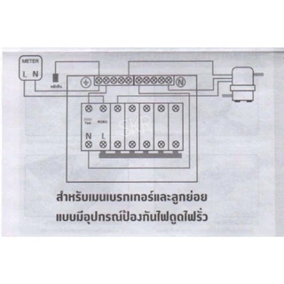 RCBO 2P Nano เมนเซอร์กิต เบรกเกอร์ กันดูด RCBO 2P 16A 32A 40A 63A