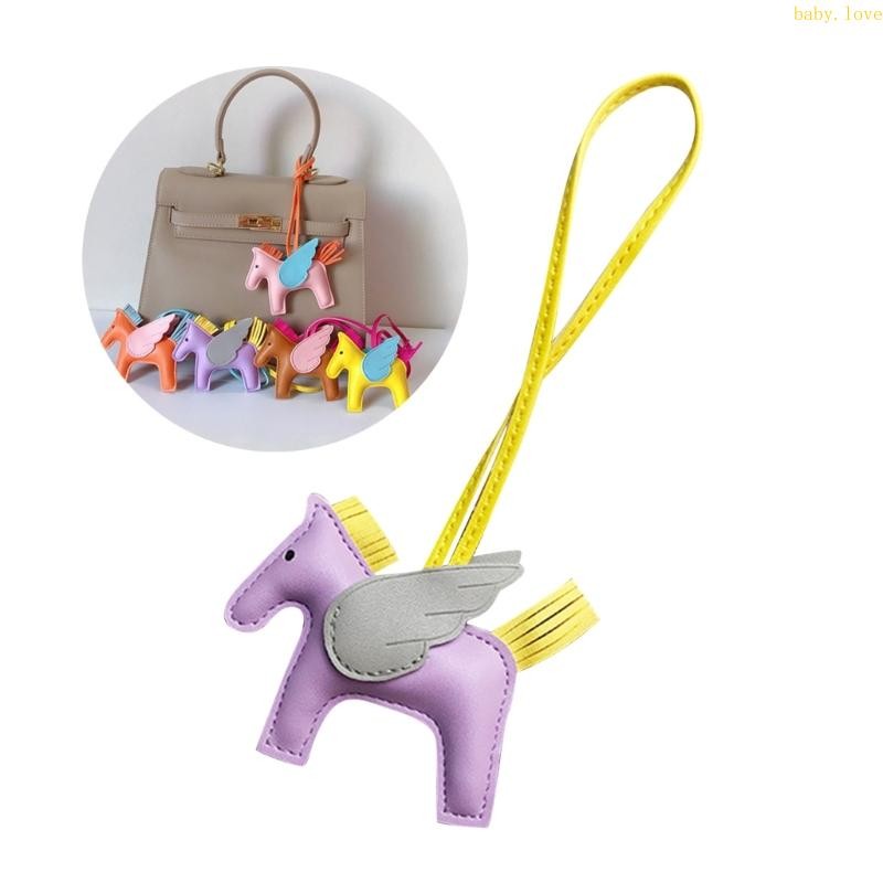 Blove* กระเป๋าแฟชั่น Mini Horse Shape Bag Charm Key Chain Oranemnt สําหรับกระเป๋าถือกระเป๋าเป้สะพายหลัง