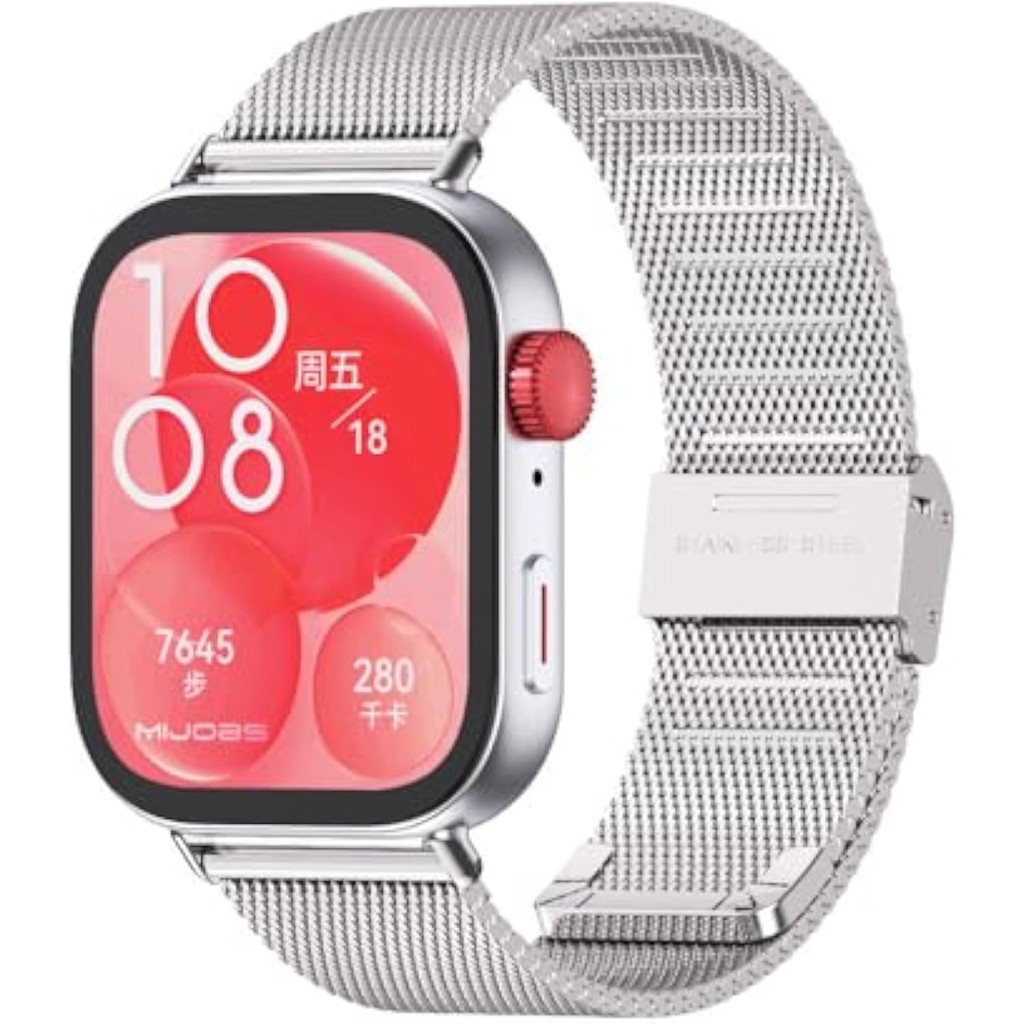 MIJOBS สายนาฬิกาสำรองสำหรับ Huawei Watch Fit 5 / Fit 5 Pro / Fit 4 / Fit 4 Pro / Fit 3 — ปรับความยาวได้, สายแบบยืดหยุ่น, เหมาะสำหรับทุกเพศ, สายสำรองที่รองรับการใช้งานร่วมกัน