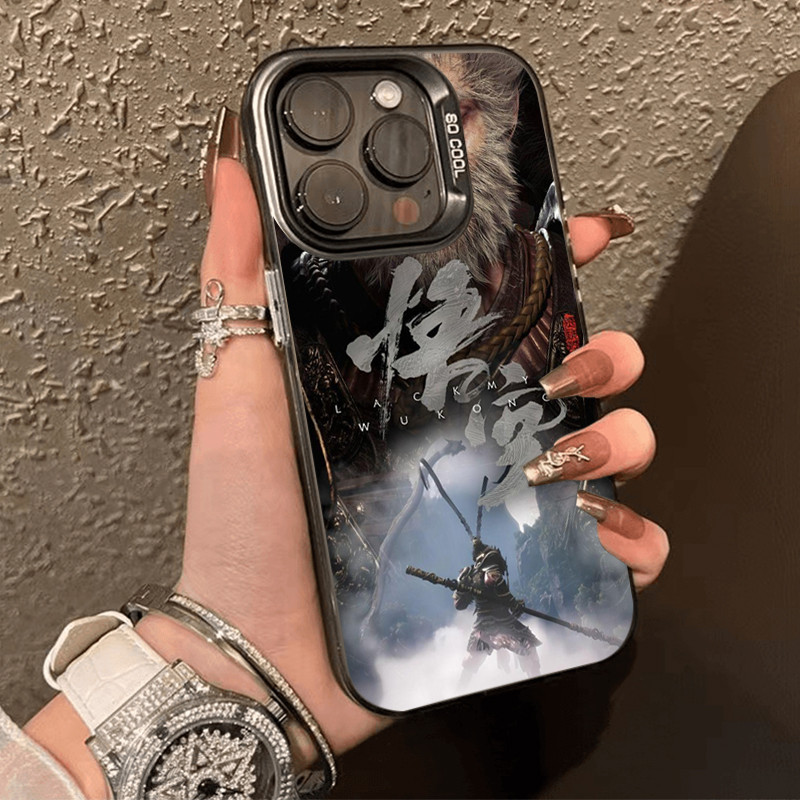 🔥เคสไอโฟน11🔥 โทรศัพท์กรณียากกันกระแทกแ สำหรับ iPhone 13 12 14 15 Pro Max XR X Plus XS SE 7 8 ตำนานสีดำ กษัตริย์ลิง