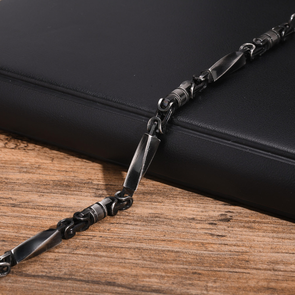 Vnox Vintage Mobius Byzantine สร้อยข้อมือสําหรับผู้หญิงสาว,สแตนเลสสตีล Link Chain,เครื่องประดับของขวัญสามีแฟน - รูปที่ 4