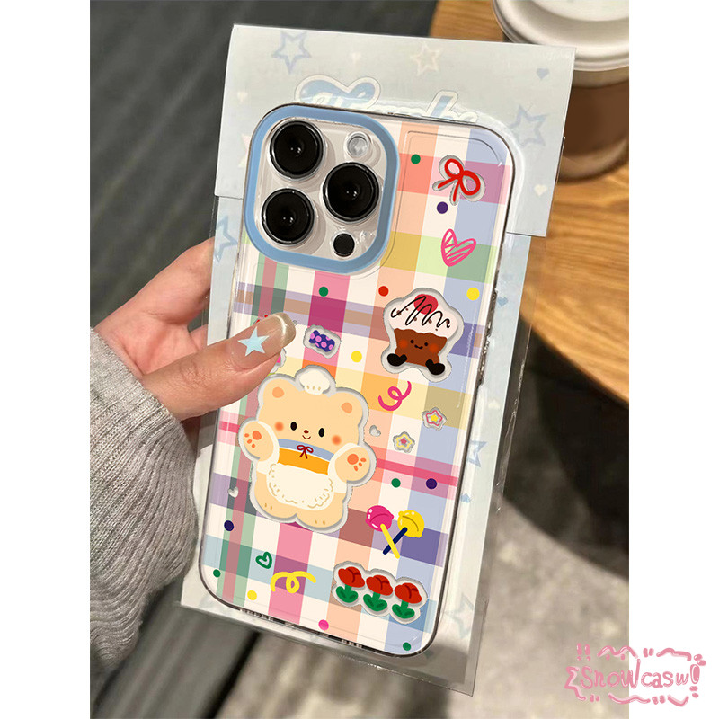 โบว์ผูกโบว์หมีเนยสุดน่ารัก เคสVivo Y17S Y16 Y27 Y36 Y15S Y20 Y21 Y17 Y11 Y12 Y20s Y15 Y20i Y30 Y91C Y91 Y35 V29 V27