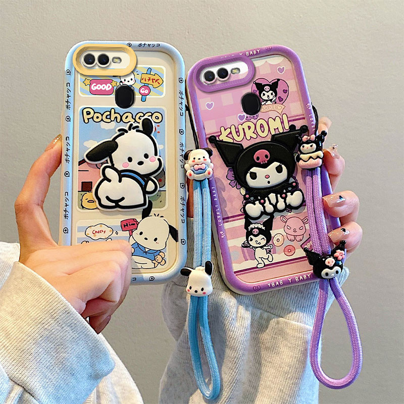 เคส oppo a5s เคส oppo a12 a7 f9 f9 pro กรณีน่ารัก Kuromi 3D ตุ๊กตาเคสโทรศัพท์สําหรับ