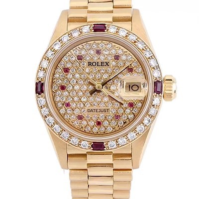 Rolex Rolex Gypsophila Watch Ladies Diary Type 18k Gold Back Diamond 69178 นาฬิกา