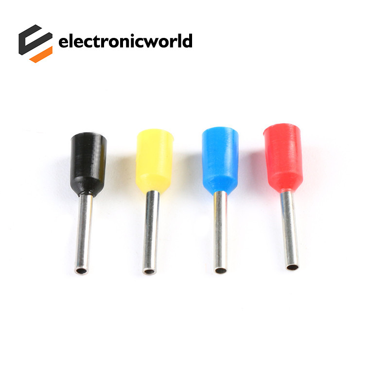 100pcs E0508 Tubular Wire Cold Pressure Connector ขั้วไฟฟ้าสาย Crimps ลวด Ferrules สําหรับ 0.5mm2, 2