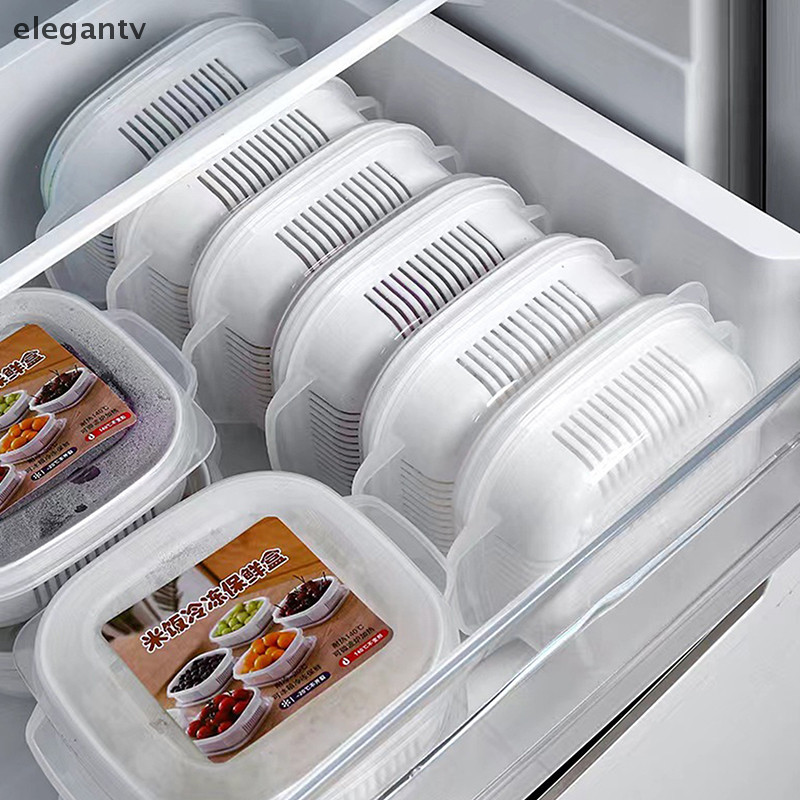 Egn กล่องเก็บอาหารข้าวผลไม้ภาชนะถนอมอาหารเตาอบไมโครเวฟ Heag ตู้เย็นตู้แช่แข็งเก็บกล่องสด N