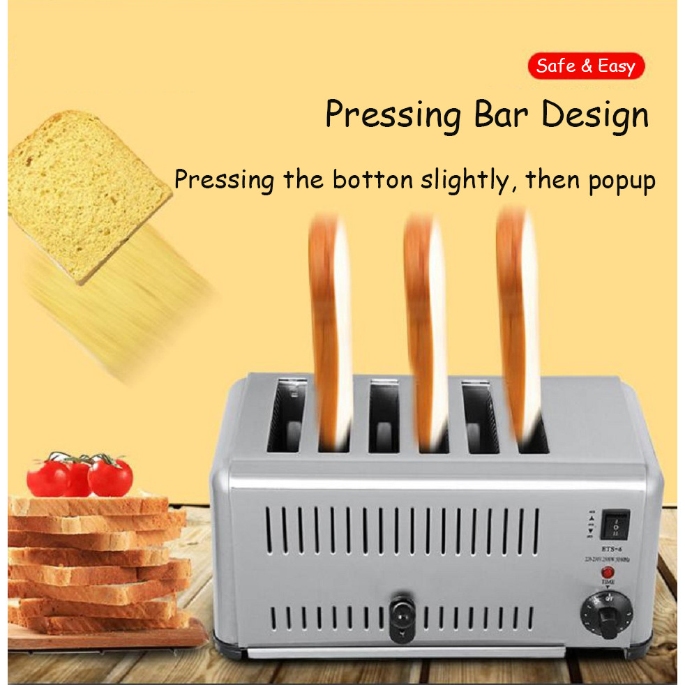 เครื่องปิ้งขนมปังโรงแรม Bread Toaster ETS4เครื่องอบขนมปังปิ้งเชิงพาณิชย์