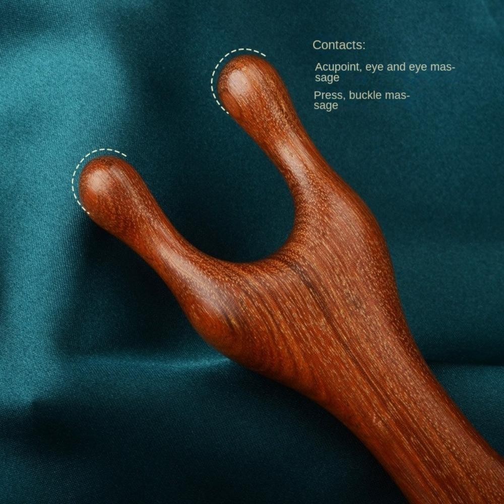 ALIZAR 1 PC/2 ชิ้น Body Meridian หวีนวด, ฟันกว้าง Double Headed ไม้ Therapy หวีนวด, กวางเขากวางไม้จันทน์ช่วยการไหลเวียนโลหิต Health Care - รูปที่ 3