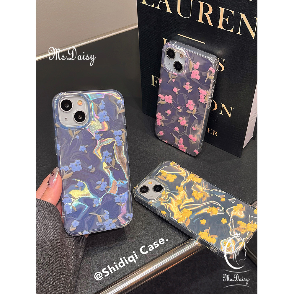 แฟชั่นระลอกน้ําเคสโทรศัพท์สําหรับvivo S1 Pro S10E S17T V9 Youth V 17 Neo V23E V25 V25E V27 Pro V27E V29 ดอกไม้สวยฝาครอบโทรศัพท์
