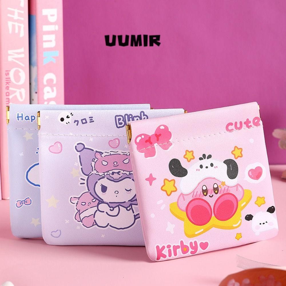 UUMIR กระเป๋าเก็บของ,กระเป๋าแต่งหน้าขนาดเล็กมัลติฟังก์ชั่นลายการ์ตูน,กระเป๋าใส่เหรียญ ปู่ ปิดอัตโนมัติหลากสีเดินทางกลางแจ้ง