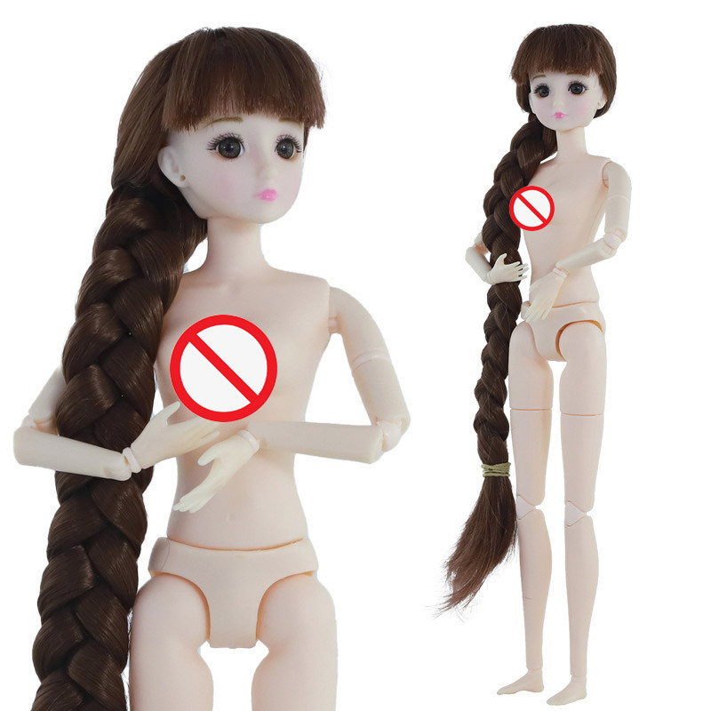 Xiaowu 30 ซม.ตุ๊กตาของเล่น 24 ข้อต่อเคลื่อนย้ายได้ผิวขาว Body เด็กเล่นบ้าน Diy Dress Up ของเล่น