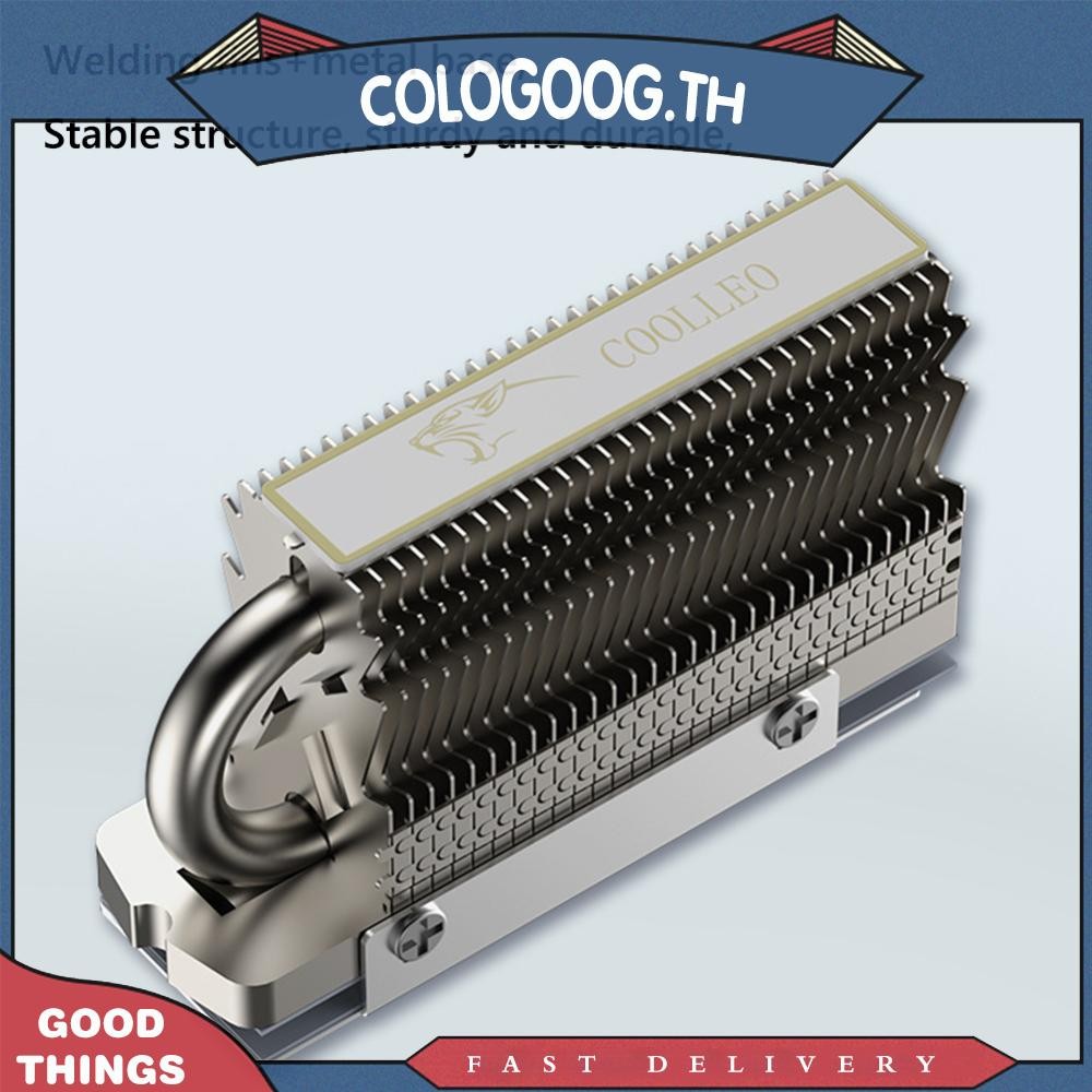 [colog.th] หม้อน้ํา SSD ท่อความร้อนต้านแรงโน้มถ่วงครีบอลูมิเนียม SSD ฮีทซิงค์สําหรับ M.2 2280