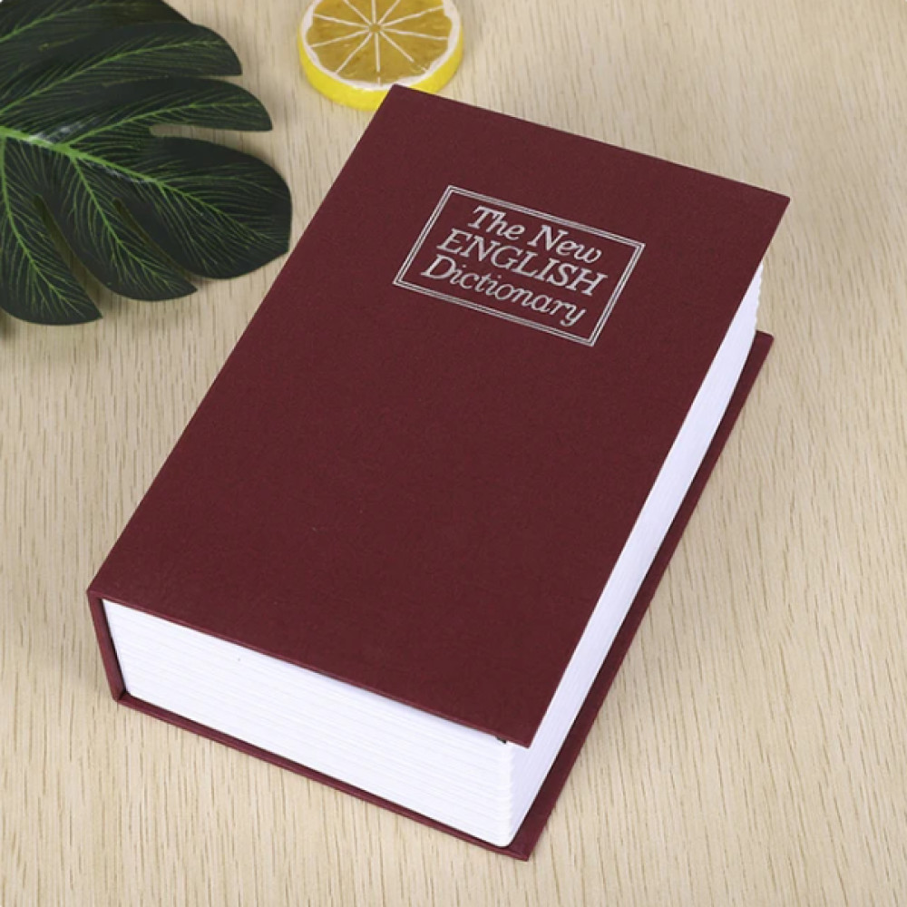 HOMESAFE HIDDEN SAFETY BOX BOOK PASSWORD LOCK SIZE S - สีแดง