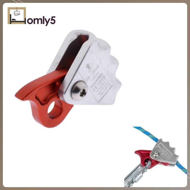 [Homyl5] Rock Climbing Tree Arborist Caving Rope Grab สําหรับเชือก 9-12 มม. สีส้ม,