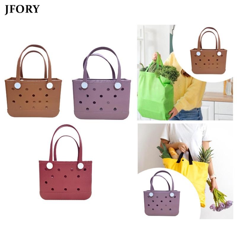 Jfory Beach Tote Bag กระเป๋าถือกันน้ํา Clean Beach Holes Bag