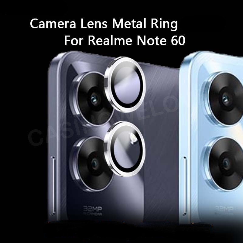 สําหรับrealmeหมายเหตุ60 4G Realme Narzo N61 C61 Note60x RealmeNote60 4G 2024ตําแหน่งโลหะกล้องเลนส์แก้วแหวนคลุมทั้งหมดเลนส์ป้องกันกระจกนิรภัยป้องกันรอยขีดข่วนฟิล์ม