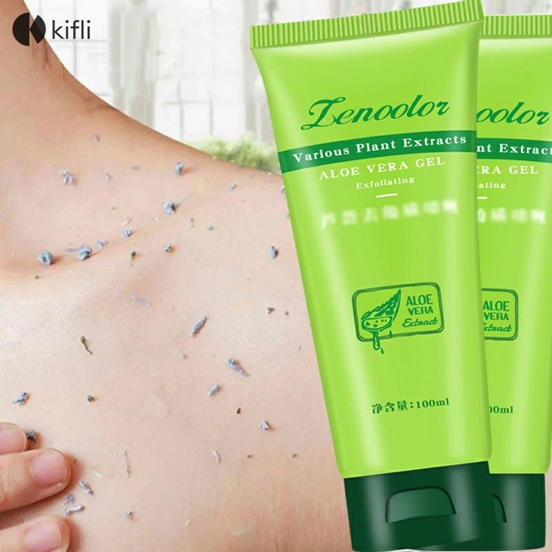 kifli.thExfoliating Cream Hydrating Aloe Vera Facial Body Rubbing Mud Exfoliating Dead Skin-KI