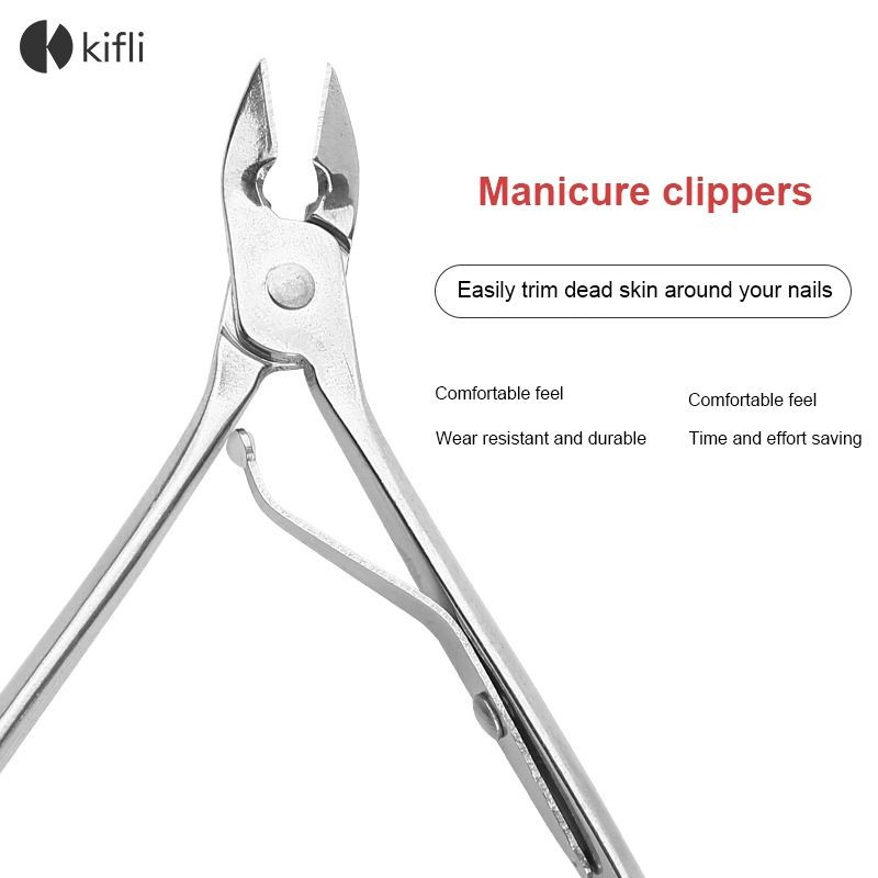 kifli.thartile Cuticle Nippers คีมตัดหนังกําพร้าสแตนเลสด้ามยาว Paronychia Forceps-KI