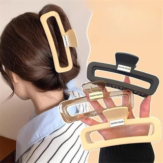 Elegant Temperament Frosted Grab Clip Ins แฟชั่นเรียบง่ายคลิปฉลามขนาดใหญ่ Niche Design เครื่องประดับผมอเนกประสงค์