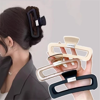 Elegant Temperament Frosted Grab Clip Ins แฟชั่นเรียบง่ายคลิปฉลามขนาดใหญ่ Niche Design เครื่องประดับผมอเนกประสงค์