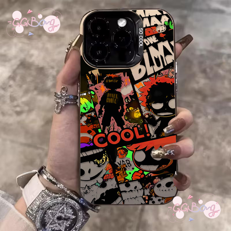 คู่รักแฟชั่นแบรนด์การ์ตูนความคิดสร้างสรรค์ปกเย็น เคสไอโฟน15 XR 13 11 Pro Max 12 14 Pro Max X XS Max 8 7 15 14 Plus SE