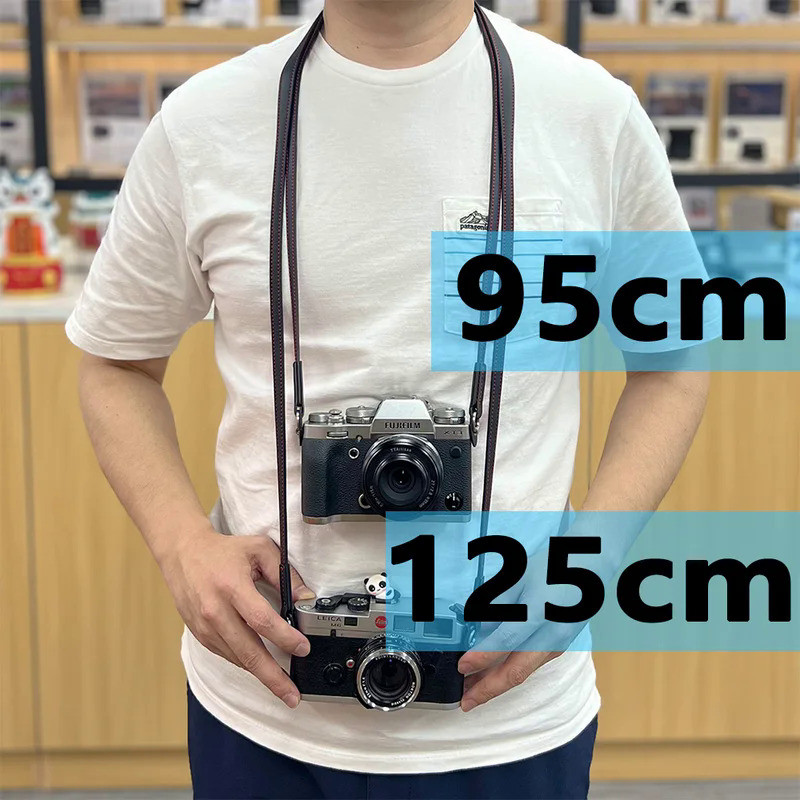 Universal Genuine 95cm 125cm Retro Camera Leather Shoulder Neck strap Leica M M10 Sony zev10 a7iii F