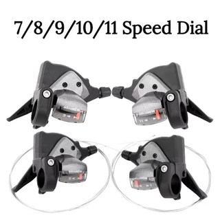 OUTO จักรยาน Shifter, 7/8/9/10/11Speed Universal จักรยานเสือภูเขา Shifter, ทนทานซ้ายขวา Thumb Shifter Lever MTB