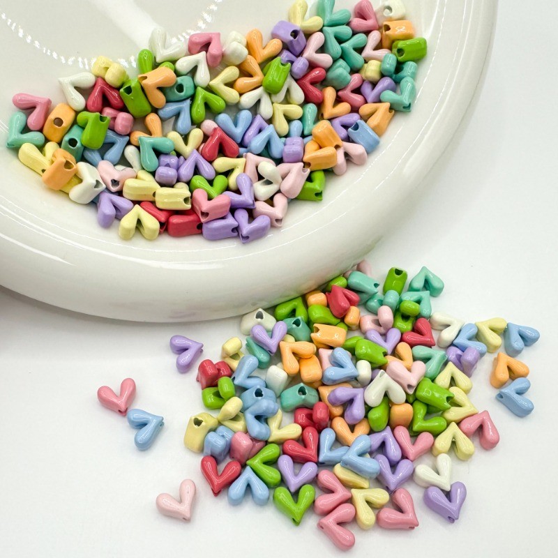 10ชิ้น/แพ็ค6.7มิลลิเมตร*8มิลลิเมตร หลากสี พีชโลหะผสมหลวมลูกปัด ทําเอง โทรศัพท์มือถือโซ่วัสดุเครื่องประดับทําอุปกรณ์