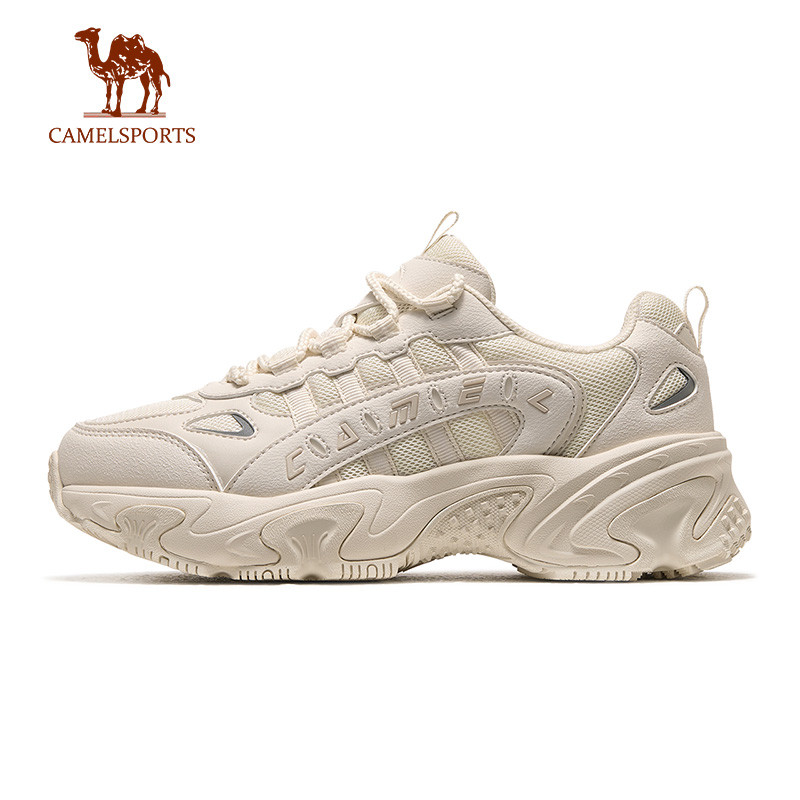 CAMEL SPORTS อูฐสปอร์ตรองเท้ากีฬาผู้หญิงระบายอากาศลําลองพื้นหนาเพิ่มความสูงพ่อผู้ชาย