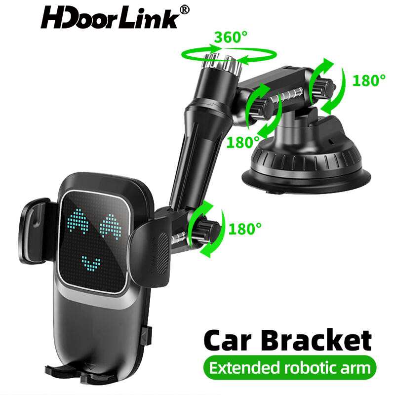 SAMSUNG Hdoorlink Sucker ที่วางโทรศัพท์ในรถยนต์ อัพเกรด Universal 360° หมุนกระจกหน้ารถแดชบอร์ดโทรศัพท์มือถือสนับสนุนวงเล็บสําหรับ ไอโอเอส ซัมซุง
