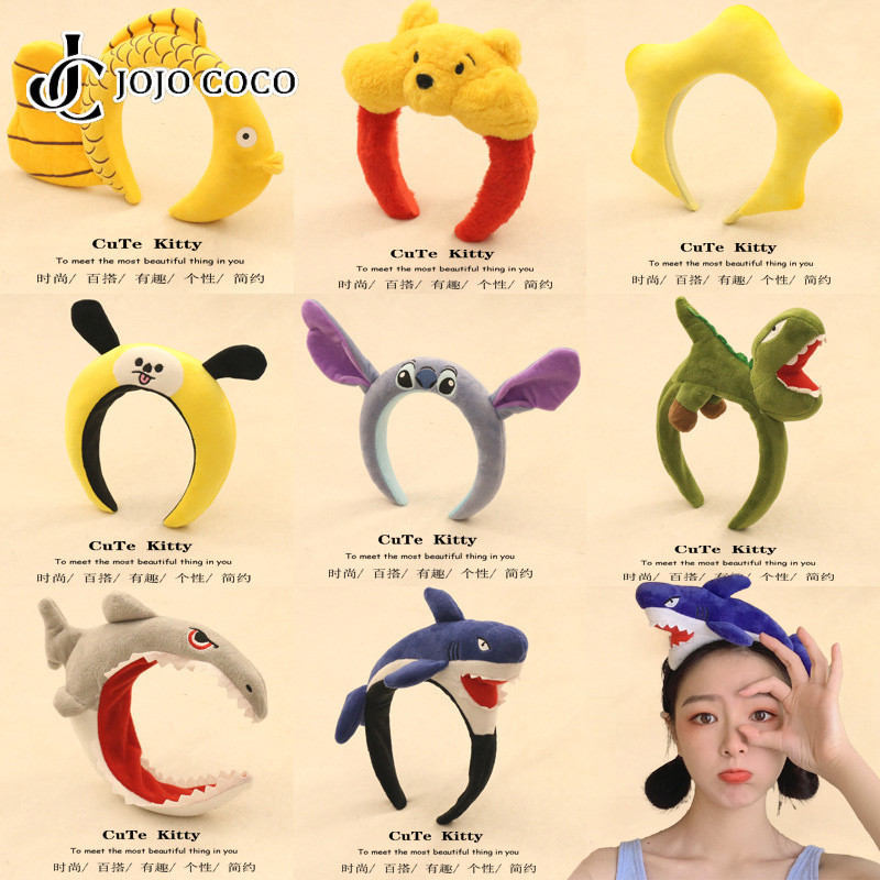 ((พร้อมส่ง) JOJO COCO ที่คาดผม ลายการ์ตูนไดโนเสาร์ ปลาฉลามน่ารัก มีประสิทธิภาพ สําหรับเด็ก และผู้ใหญ่