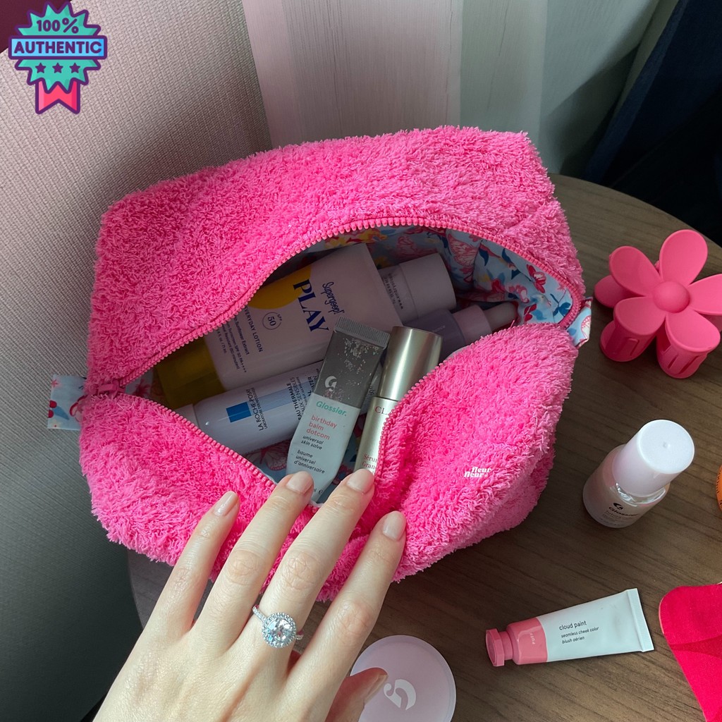 Lady Pink Terry Pouch กระเป๋าเครื่องสำอาง