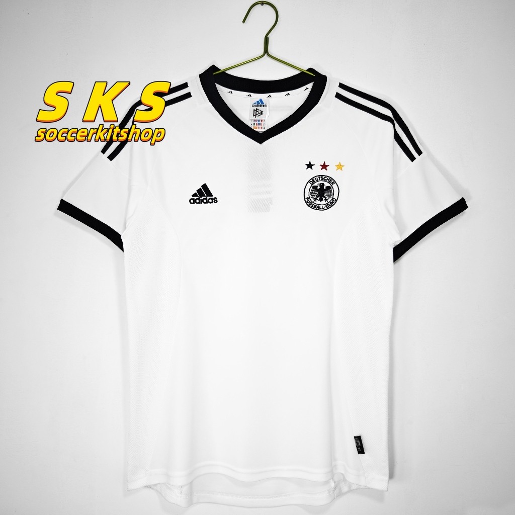 Germany 2002 Home Retro Soccer Jersey Football #KLOSE #BALLACK