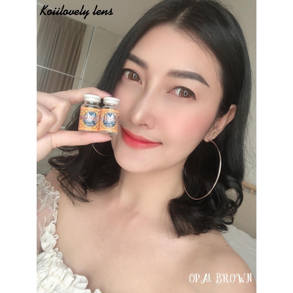คอนแทคเลนส์ ❤️Size : L❤️ รุ่น Opal (Montra) สี : Brown