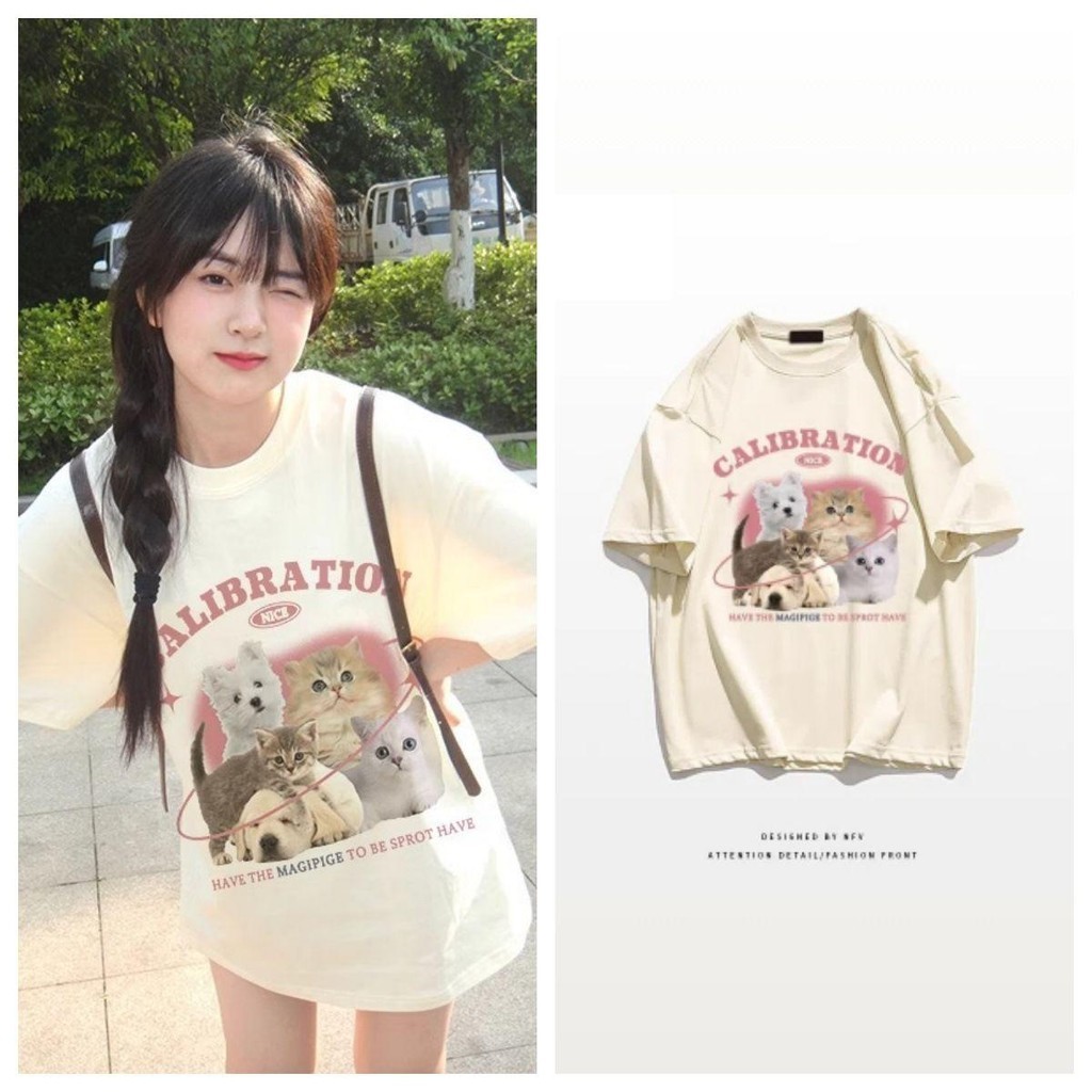 ส่งฟรี เสื้อยืดสกรีนลายcotton100% CM16 สไตรเกาหลี ทรงสวยไม่ย้วย สีไม่ตก เนื้อผ้าดี ตัดเย็บดี