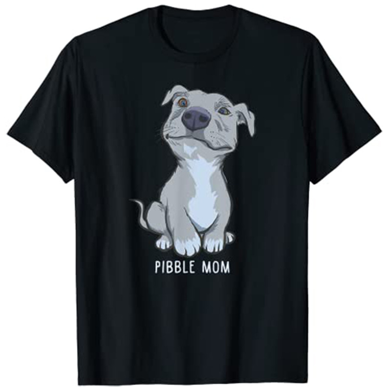 Pitbull Pibble Mom T-Shirt Graphic Tee Tops
