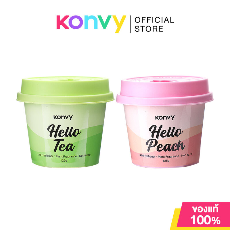 Konvy Air Freshener คอนวี่ เจลหอมปรับอากาศ 1pc (Peach/Green Tea)